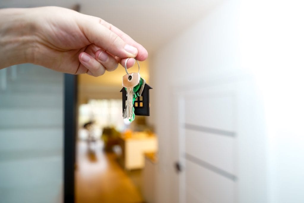 House keys at the front entrance